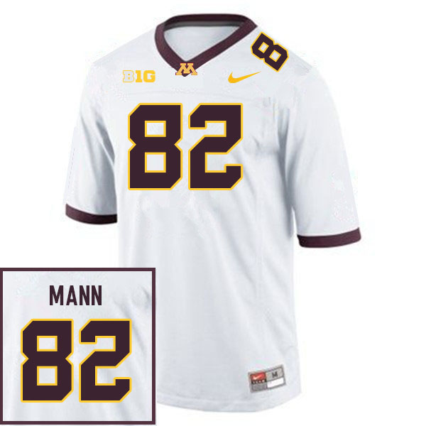 Men #82 Jonathan Mann Minnesota Golden Gophers College Football Jerseys Sale-White - Click Image to Close